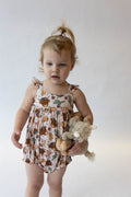 Pink Highland Cow bubble romper