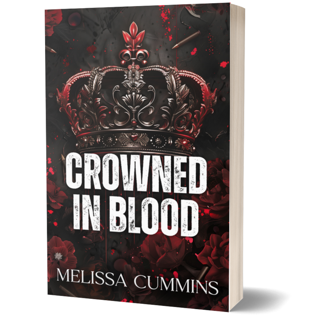 Crowned In Blood Paperback - Signed & Foiled - Dark Mafia Age Gap Romance