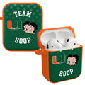 Miami Hurricanes X Betty Boop HDX Apple AirPods Gen 1 & 2 Case Cover