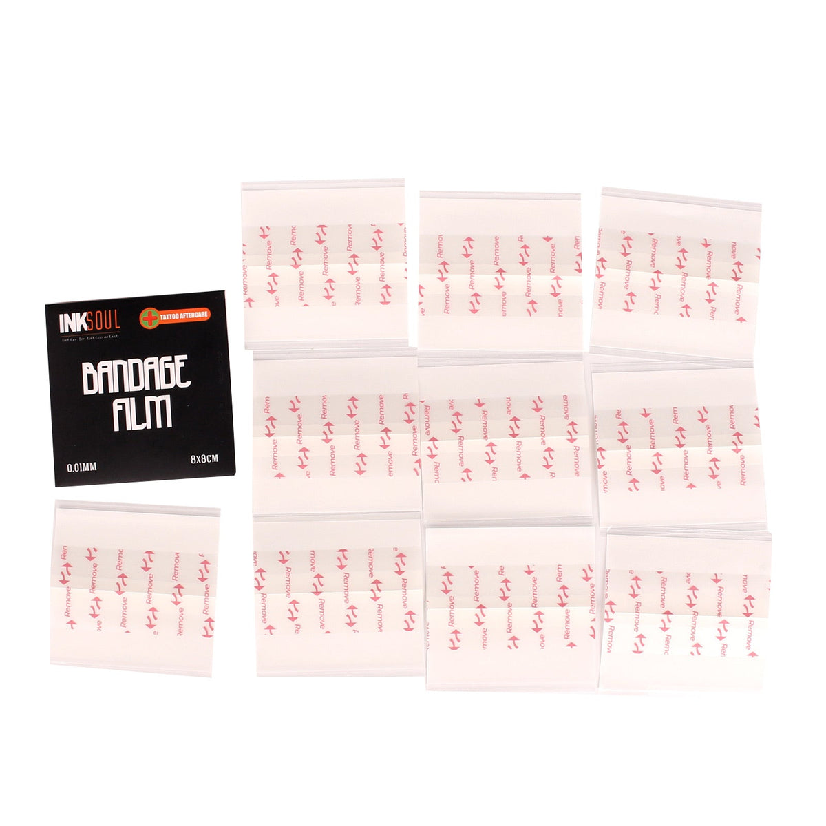 INKSOUL® Tattoo Aftercare Bandage Film 0.01mm ultrathin 3.1in X 3.1in 10sheets