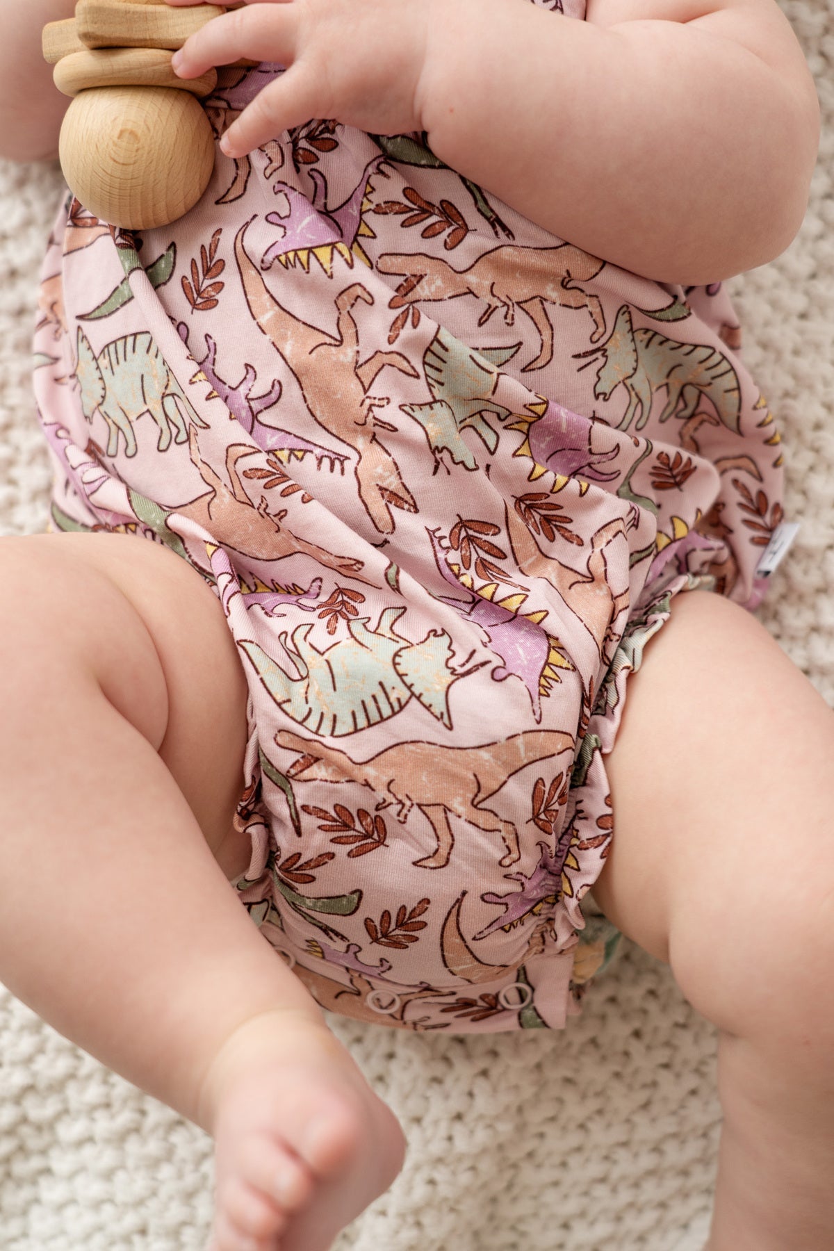 Pink Dino Bubble Romper