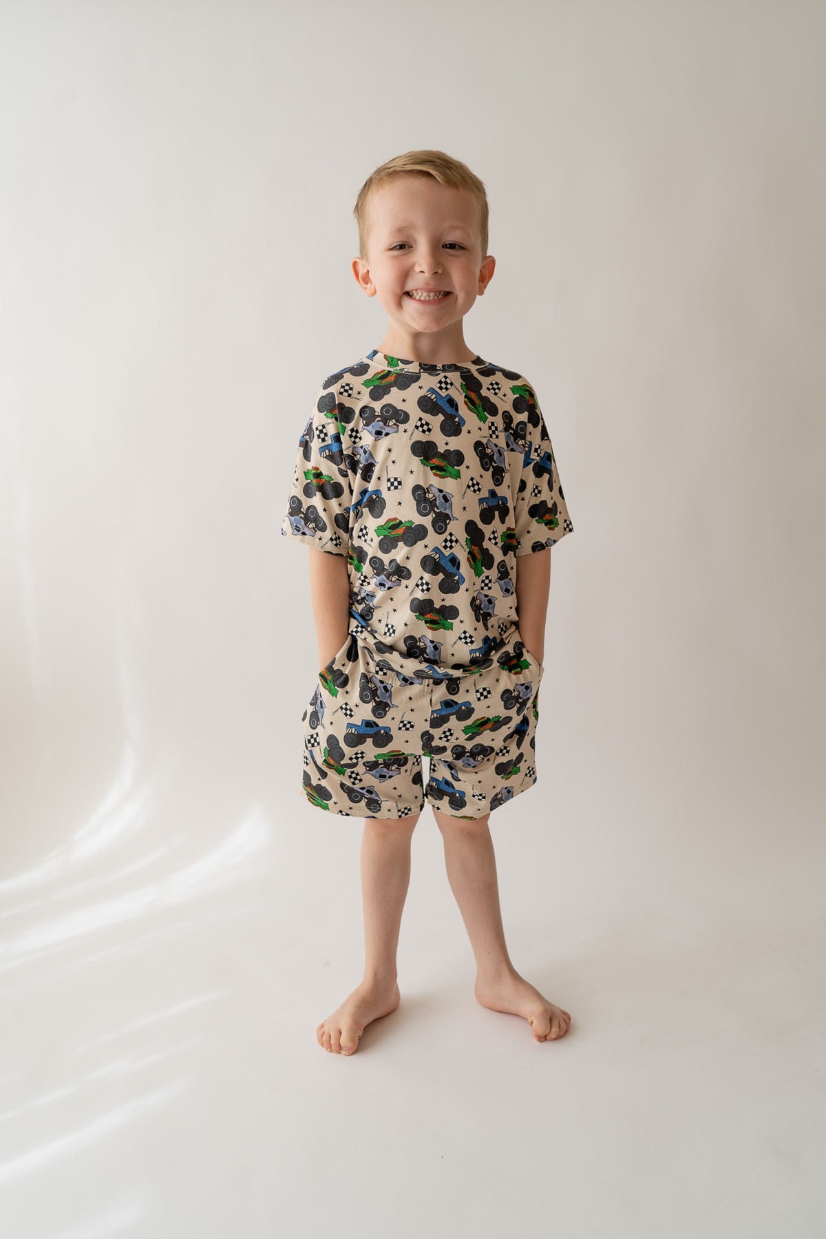 Monster Truck Boy's Casual Set