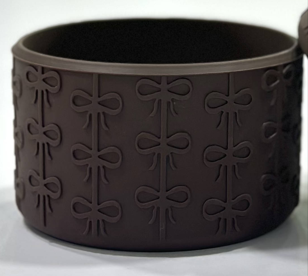 Brown Coquette Silicone Boot Bumper Sleeve for Tumblers