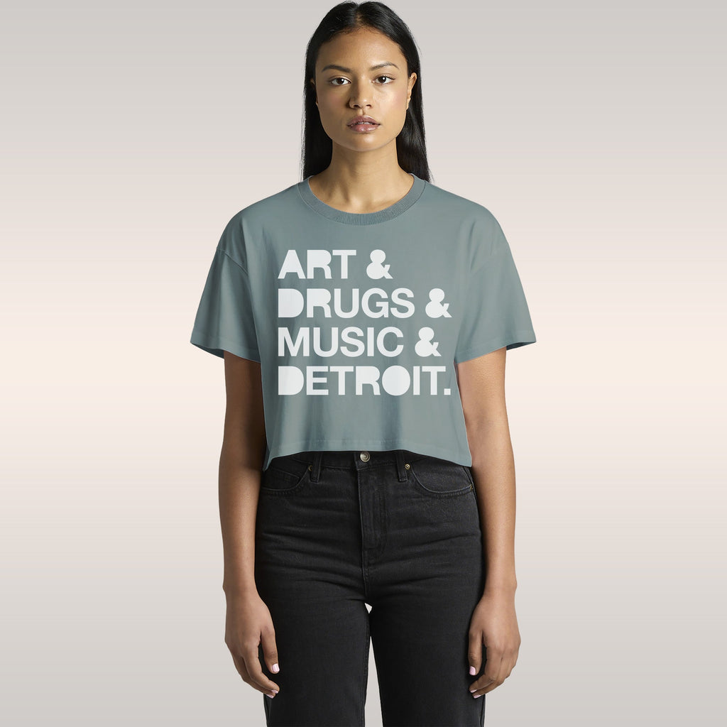 Detroit Art Drugs Music Crop Top