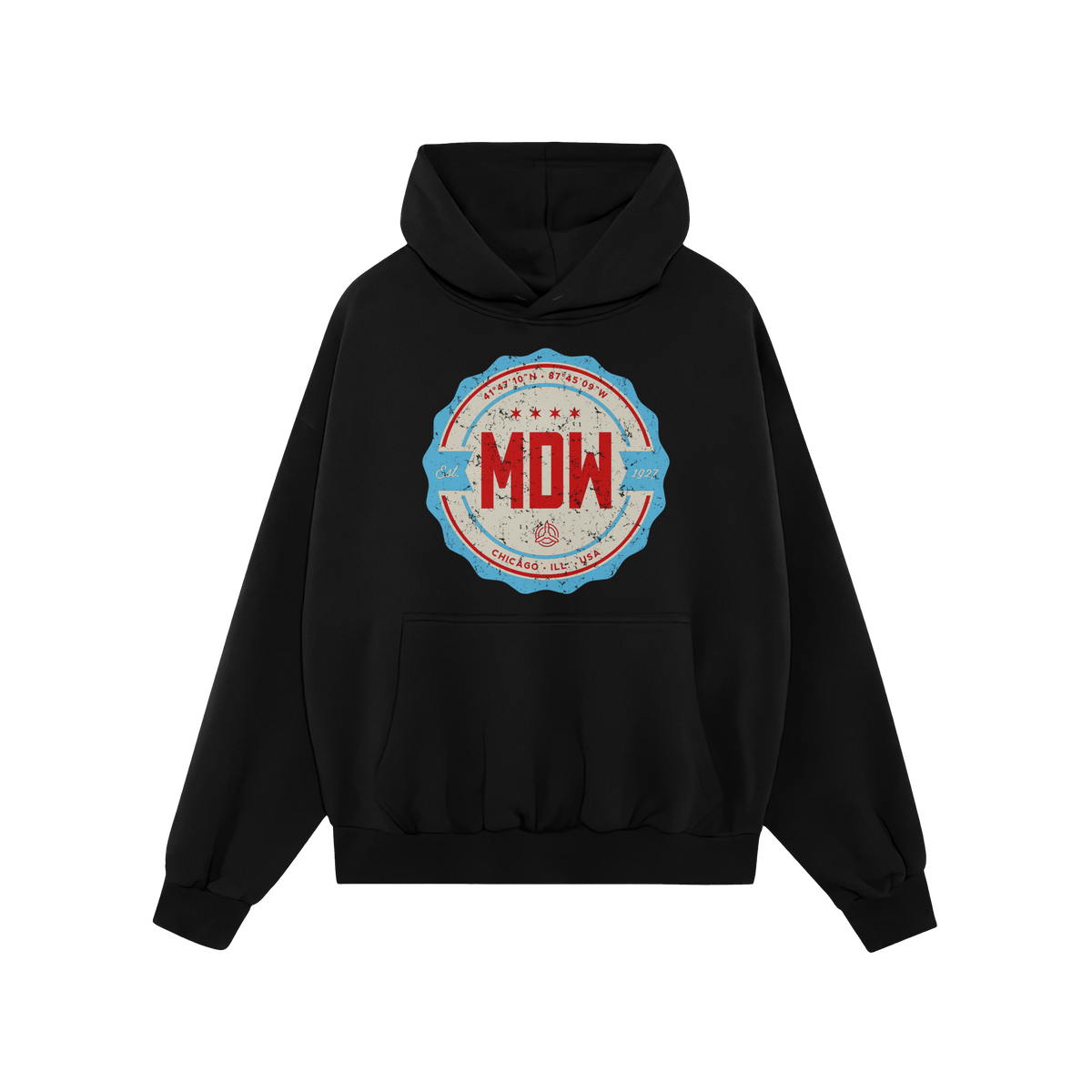 Chicago MDW Midway Airport Badge Hoodie