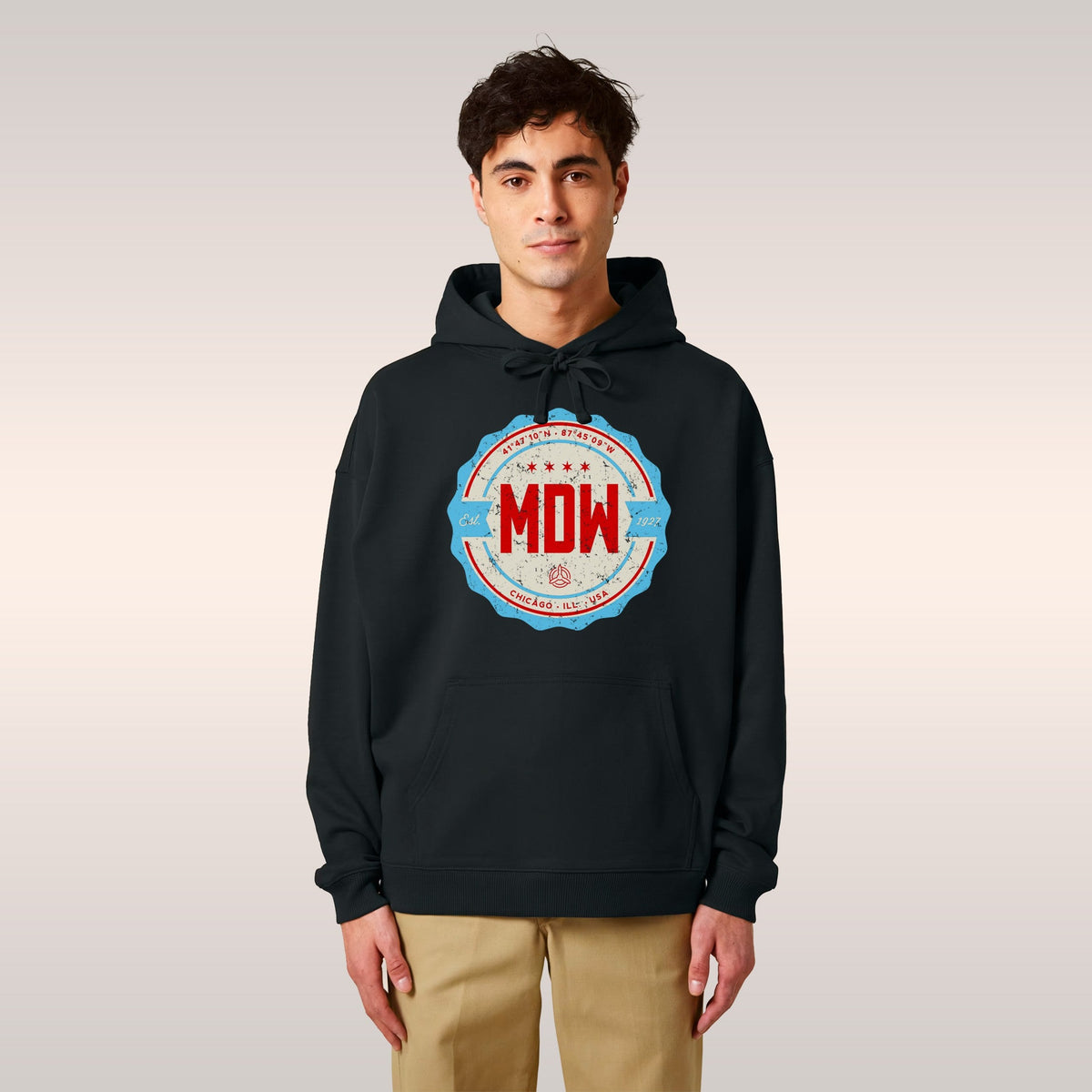 Chicago MDW Midway Airport Badge Hoodie