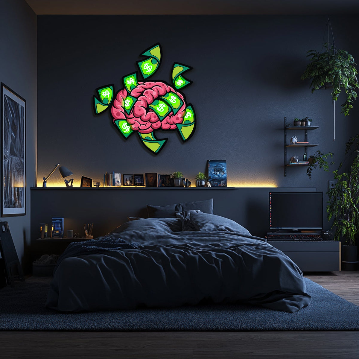 UV Printed Dollar Dreams Neon Wall Art- LV0099