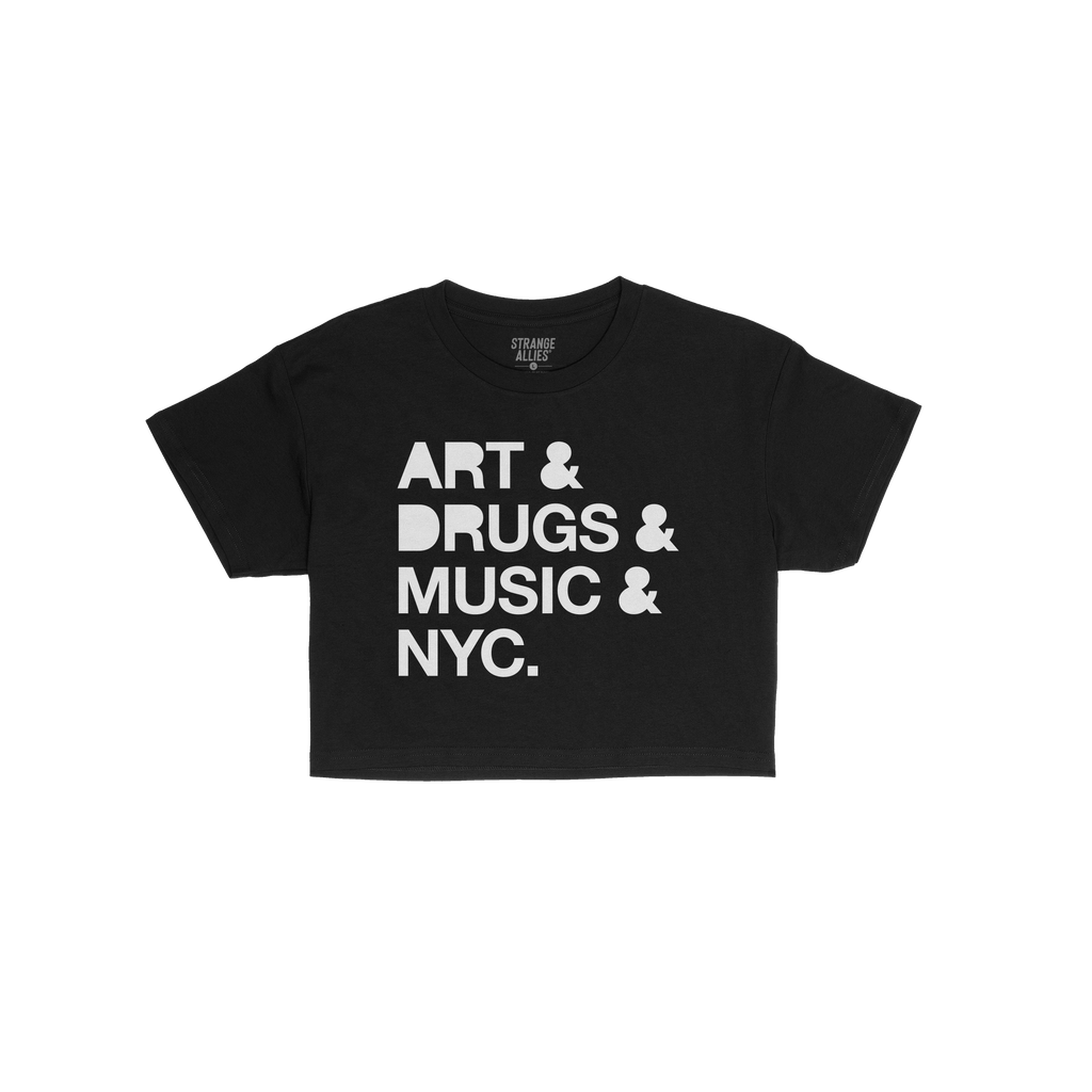New York Art Drugs Music Crop Top