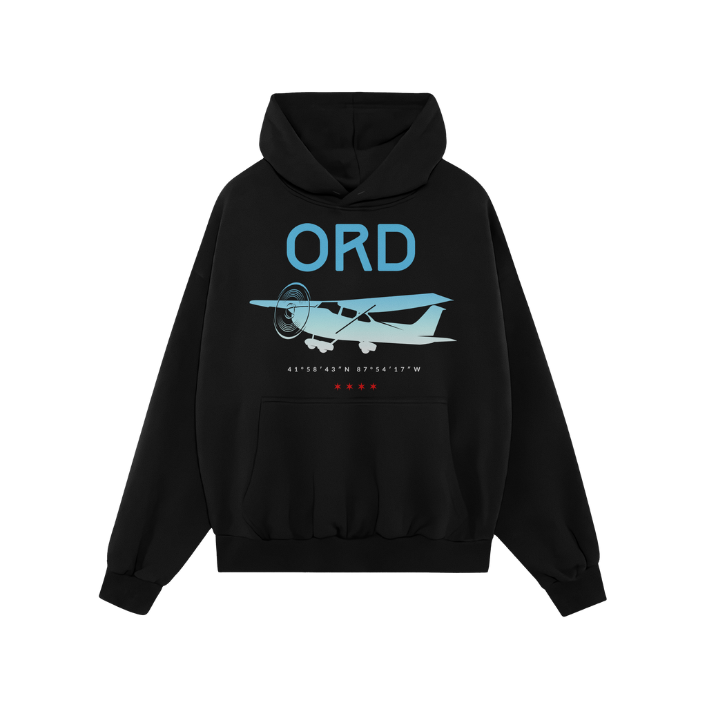 Chicago ORD O'Hare Airport Gradient Hoodie