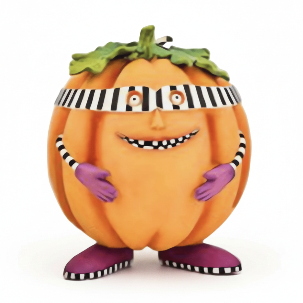 Patience Brewster Mini Bandit Pumpkin Halloween Decor