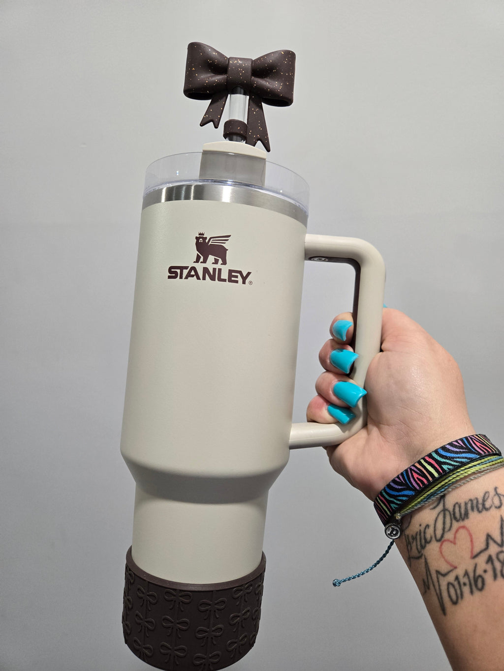 Brown Coquette Silicone Boot Bumper Sleeve for Tumblers